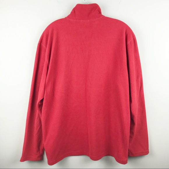 The North Face red 1/4 zip pullover fleece - Picture 3 of 7